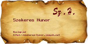 Szekeres Hunor névjegykártya