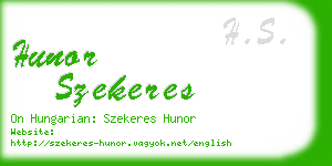 hunor szekeres business card